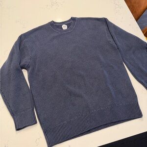 GAP oversized ribbed navy blue cotton sweater